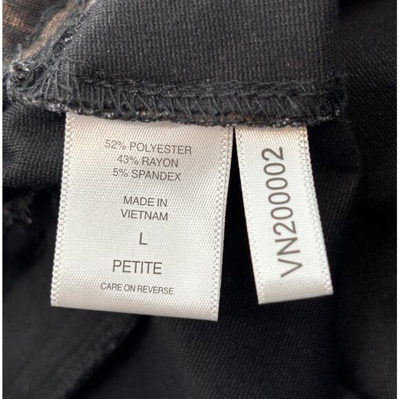 NY & Co Leopard Ponte Boot Cut Pant Stretch Large Petite - Picture 10 of 11